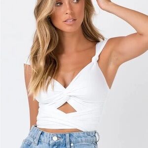 Princess Polly Porto Cervo Tie Up Crop Top
